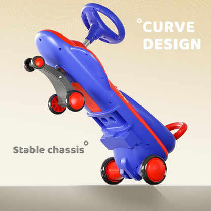Kids Electric Ride On Car 12V - Electric Wiggle Car with Rechargeable Battery, LED Lights & Music,Anti-Rollover for Boys Girls Ages 3-8, Indoor/Outdoor Toy Vehicle up to 150 lbs