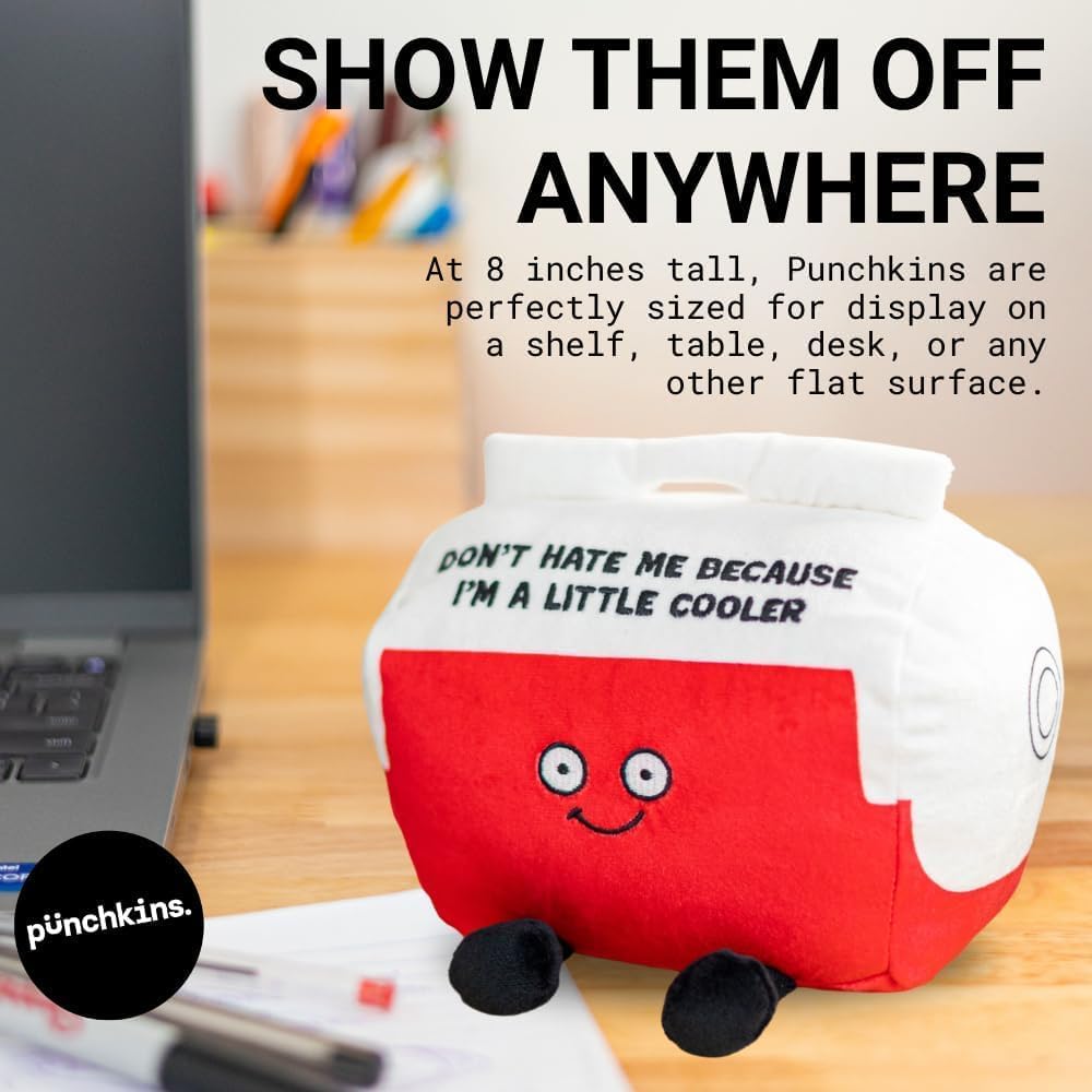 Zombie Plushie, Funny Meme Gag Gift, Comical Plush Collectible, Stocking Stuffer Present, Great for Emotional Support, Fun Desk Accessory, Weighted Base for Display