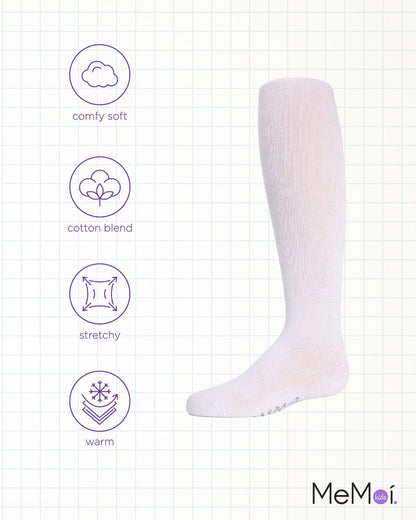 MeMoi Soft Pima Cotton Tights for Girls, Soft and Lightweight Opaque Tights for girls - Sizes 8 to 16