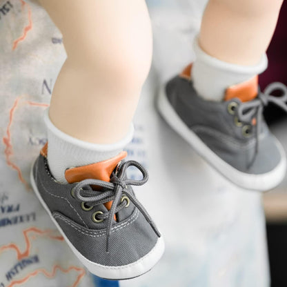 Morbido Infant Baby Boys Girls Canvas Sneaker Toddler Slip On Anti Skid Newborn First Walkers Candy Shoes for 0-18 Months