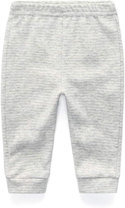 Unisex Newborn Baby Cotton 4-Pack Pants Embroidery Pringting Casual Leggings 0-24 Months for Boys and Girls