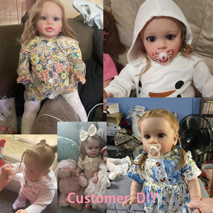 iCradle 26 Inch Big Realistic Reborn Toddler Girl Doll Handmade Silicone Soft Vinyl limbs and cloth
