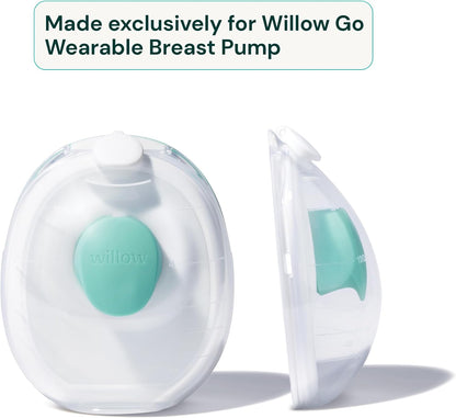 Willow Go - 7oz Reusable Milk Containers with Splash Guard - for use with Willow Go Hands Free