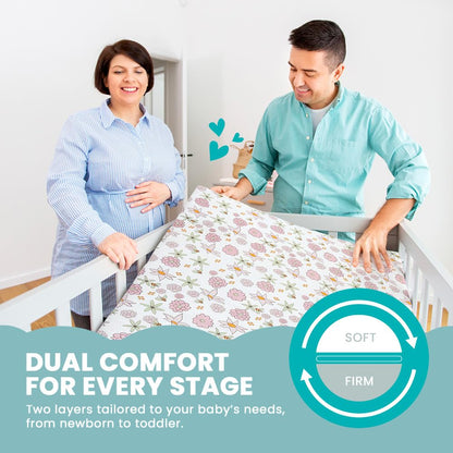 Breathable Crib Mattress, Washable High Rebound Foam for Baby Cribs, Fits Standard Toddler Beds