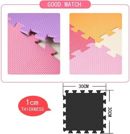 MQIAOHAM® 18 Pieces Puzzle Play Mats, Soft Baby Play Mat, Kids Interlocking Foam Floor Tiles, Toddlers Carpet Playmats G301018-103