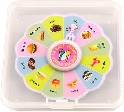 QETRABONE Foodie Dice & Decision Wheel - Fun Meal Picker for Family Game Nights, Couples Date Ideas & Party Games | Includes Fidget Spinner Snack Selector for Food Lovers Halloween Party Supplies
