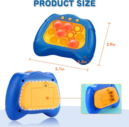 Light Up Bubble Fidget Toy, Electronic Quick Push Game Console, Birthday Gifts for 6 7 8 9 10-12 Year Boys and Girls, Handheld Puzzle Game Sensory Toys for Family Party