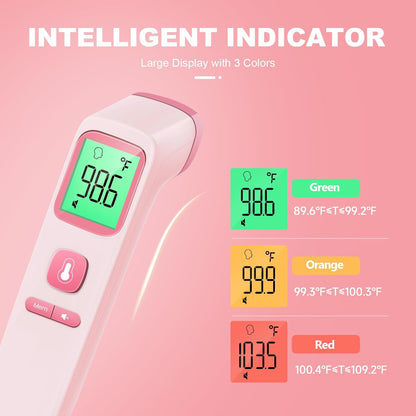 No-Touch Thermometer for Adults and Kids, Digital Accurate Baby Thermometer with Fever Alarm, 1