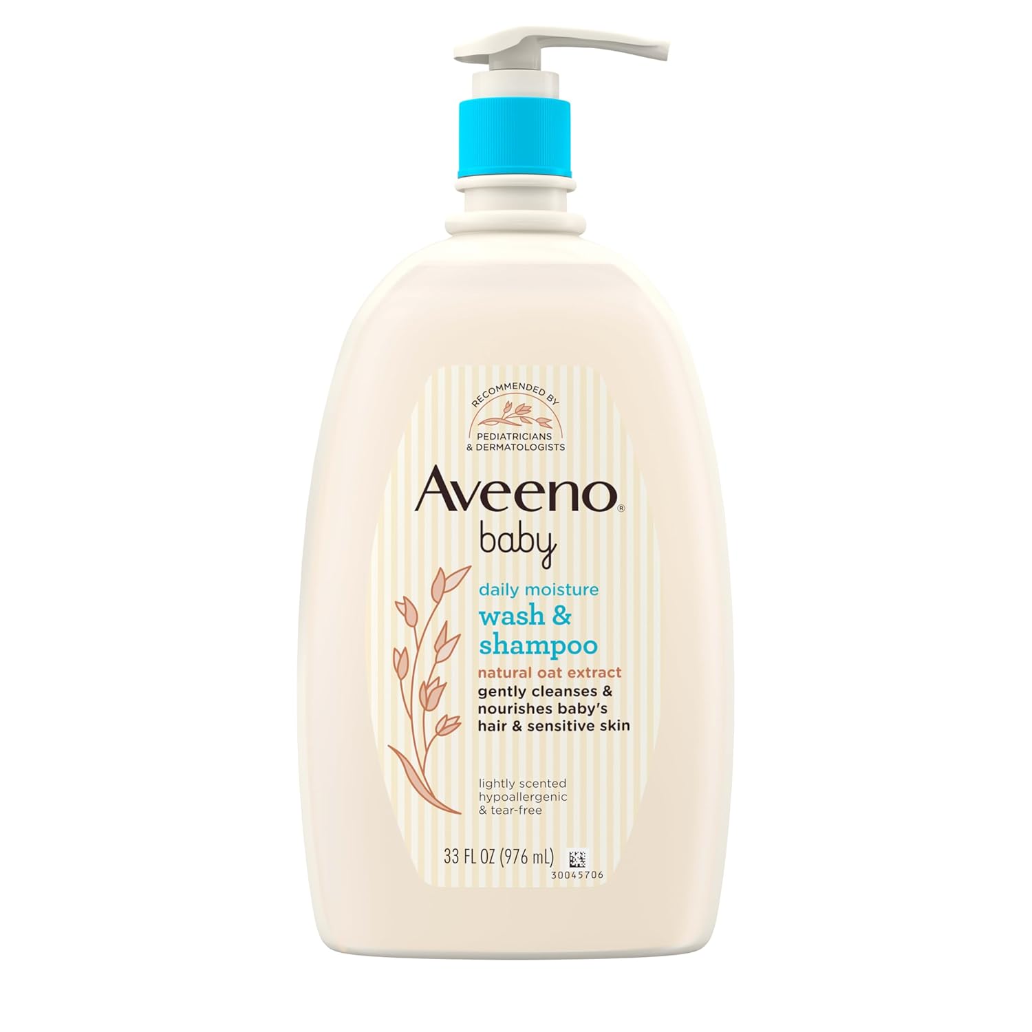 Aveeno Baby Daily Moisture Gentle Bath Wash & Shampoo with Natural Oat Extract, Hypoallergenic