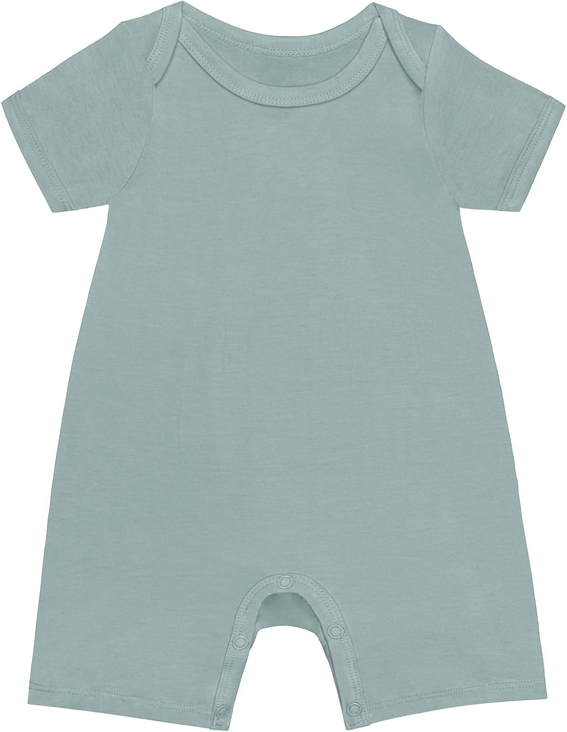 GUISBY Rayon Baby Pajamas, Short Sleeve Footless Rompers, Snap Closure Sleeper for Boy Girls