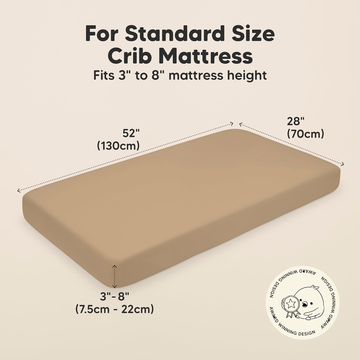 KeaBabies 2-Pack Organic Crib Sheets for Boys, Girls - 52x28 Fitted Crib Mattress Sheet Neutral
