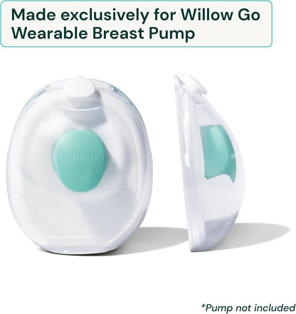 Willow Go - 7oz Reusable Milk Containers with Splash Guard - for use with Willow Go Hands Free