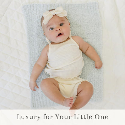 SARANONI Bamboni Luxury Baby Blanket, Breathable & Soft Plush for Infant Boys & Girls (Sky Blue