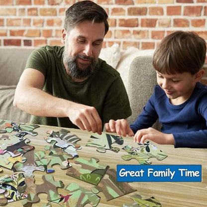 Jumbo Floor Puzzle for Kids, Large Jigsaw Puzzles 35 Piece for Kids Ages 3-5,Preschool Learning & Education Toys, Gifts for 4-8 Year Old Boys and Girls (Forest Animals 2)