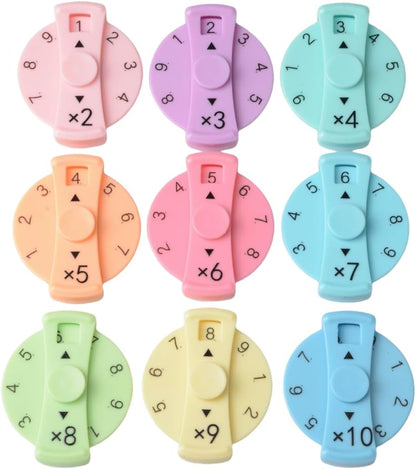 Math Fidget Spinner, Numbers Addition&Subtraction, Multiplication&Division Fidget Spinner, Fidget Learning Game Toy,Math Game for Learning & Education Toys (Macarons9Pcs(Multiplication & Division))