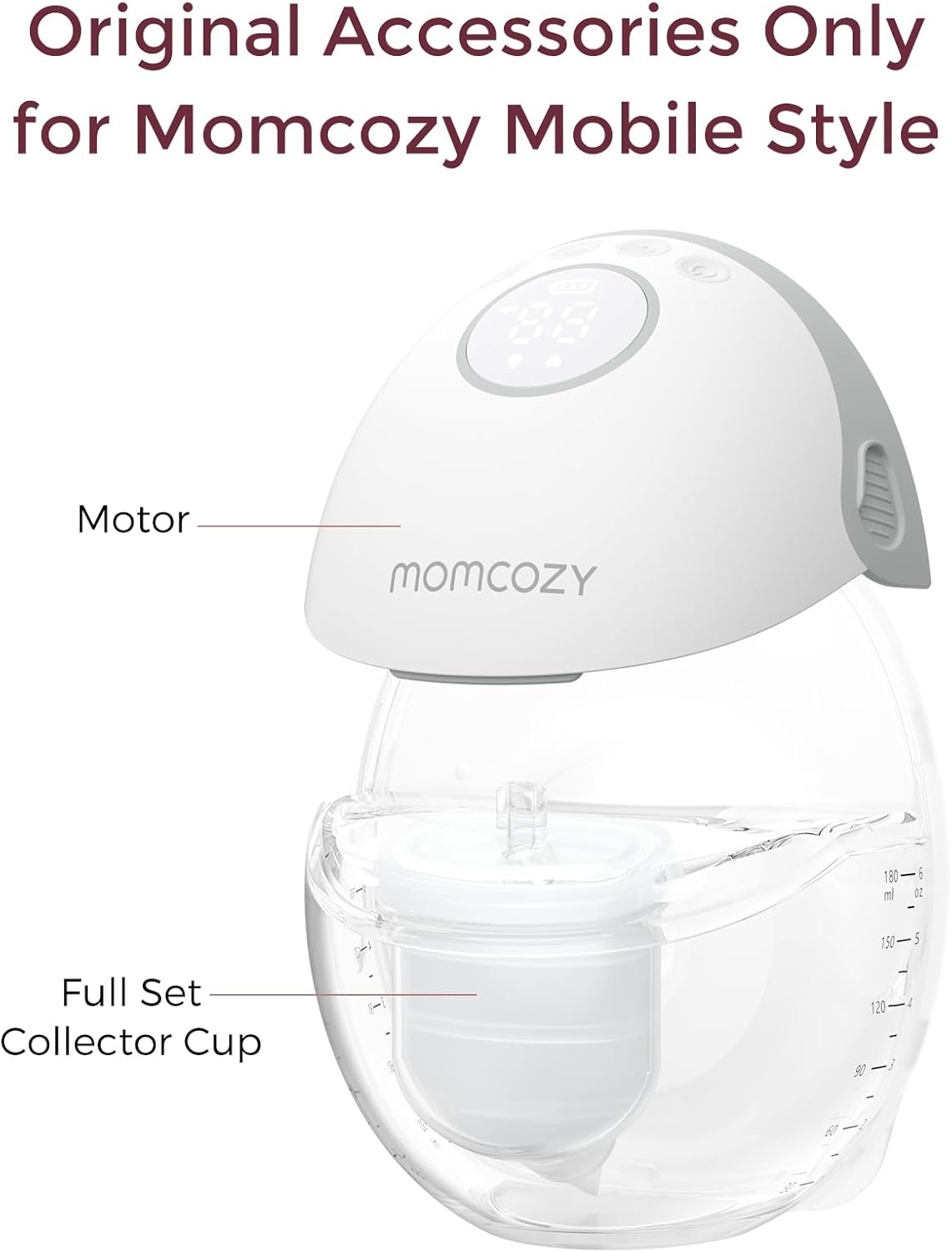 Momcozy Full Set Collector Cup Only Compatible with Momcozy Mobile Style | M6 NOT for Others.