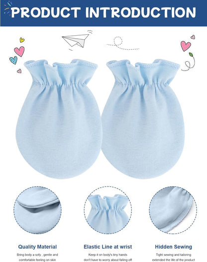 Cute Baby Mittens Newborn, No Scratch Baby Boy Mittens, Baby Girl Hat Gloves for Toddlers, Infant, Newborn