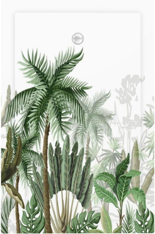 Palm Tree Banana Leaf Green Rainforest Natural Landscape Light Switch Cover Plate 1 Gang No Device