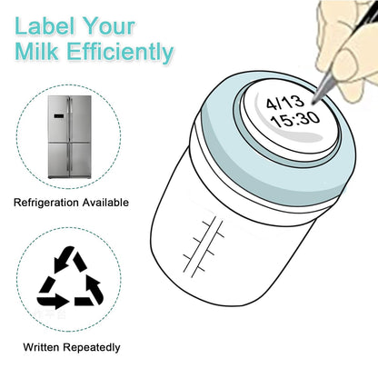 COMI Wide Neck Glass Breastmilk Collection n Storage Bottle, 6oz with Screw Ring Sealing Disk;