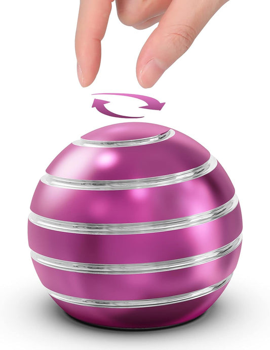 Kinetic Desk Toy, Fidget Sensory Toys for Party Favors Kids, Pinata Stuffers, Easter Baskets, Kinetic Spinning Desk Toys for Adults (1.77", Purple)