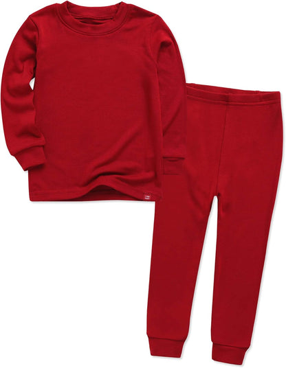 VAENAIT 6M-12Y Toddler Toddler Kids Toddler Girls Boys Soft Comfy Modal Tencel Solid Raglan Sleepwear Pajamas Pjs 2pcs Set