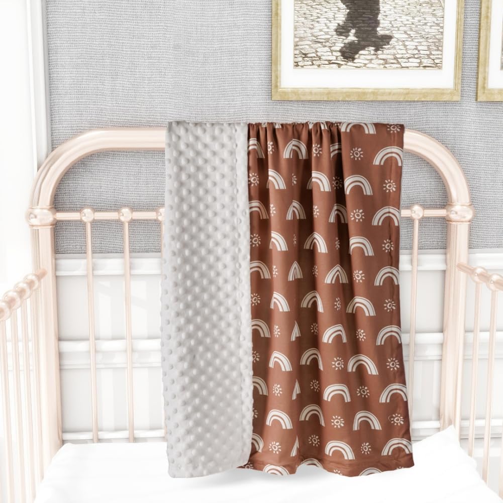4 Pack Soft Boho Baby Blankets for Unisex Girls or Boys - Breathable Gender Neutral Nursery Double