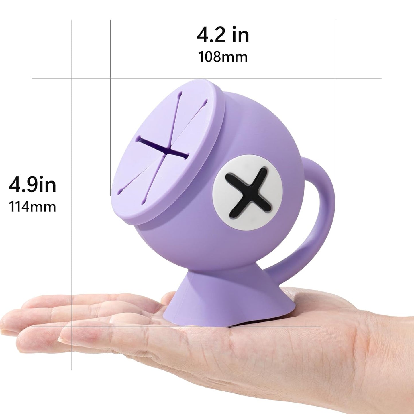 Li&Zhao Toddler Snack Cups - Baby Snack Containers Silicone Snack Cups for Toddlers Spill Proof