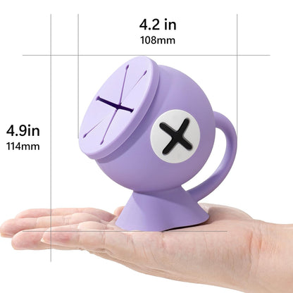 Li&Zhao Toddler Snack Cups - Baby Snack Containers Silicone Snack Cups for Toddlers Spill Proof