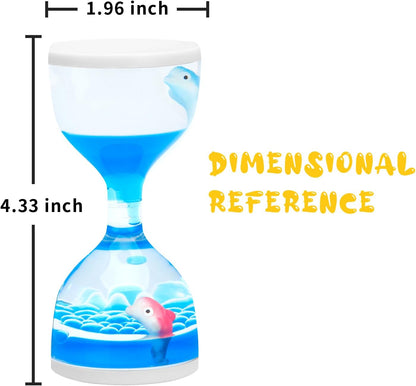 Liquid Motion Timers for Kids, Set of 3, Sensory Bubble Toys for Toddlers (BIUE)