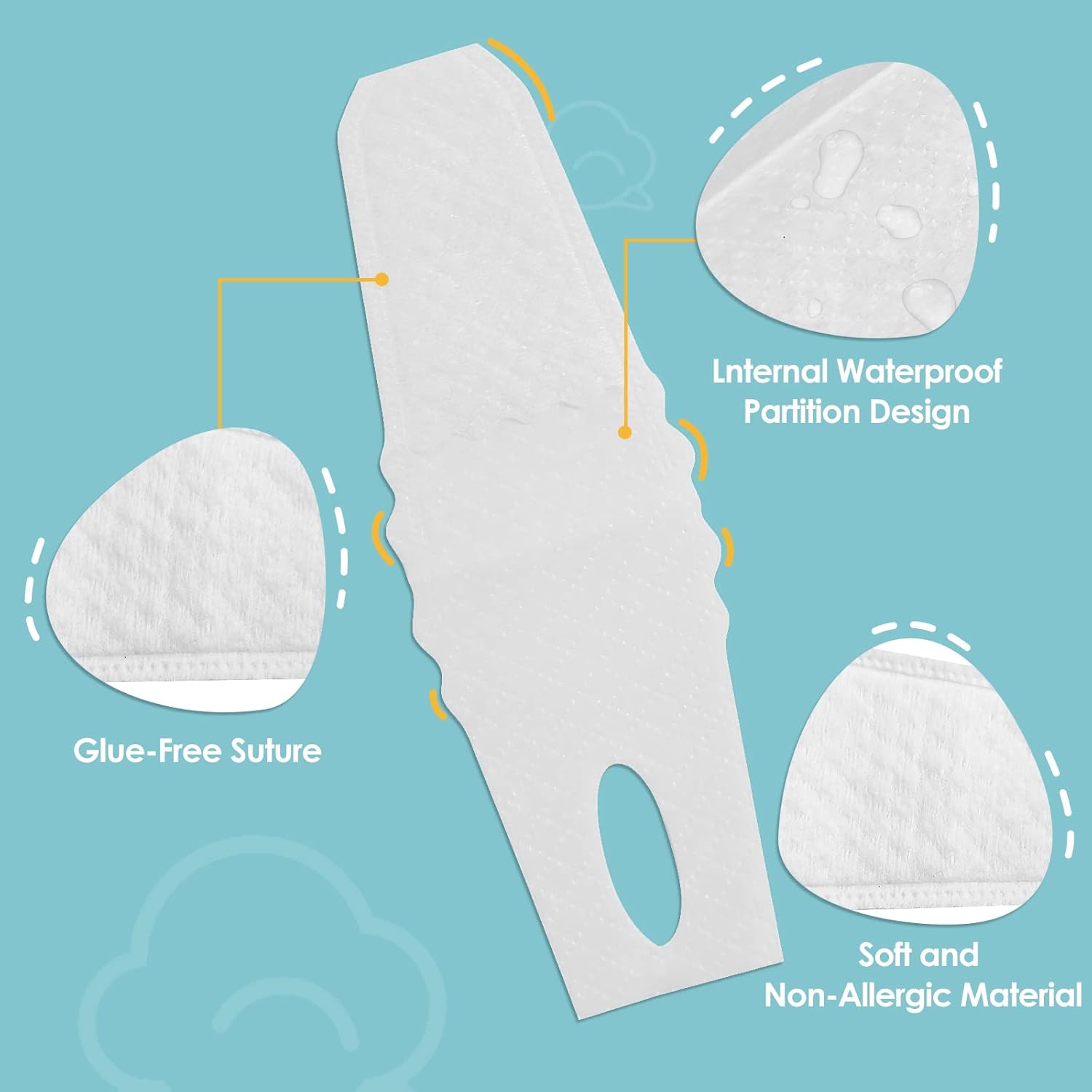 dearlomum Toddler Baby Dry Wipes, Newborn Tongue Cleaner, 60PCS Disposable Infant Wipes Clean