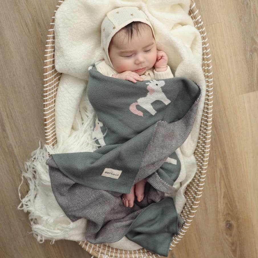 Receiving Blanket for Baby Girls and Boys 100% Cotton Buttery Soft Cozy Receiving Swaddle Crib