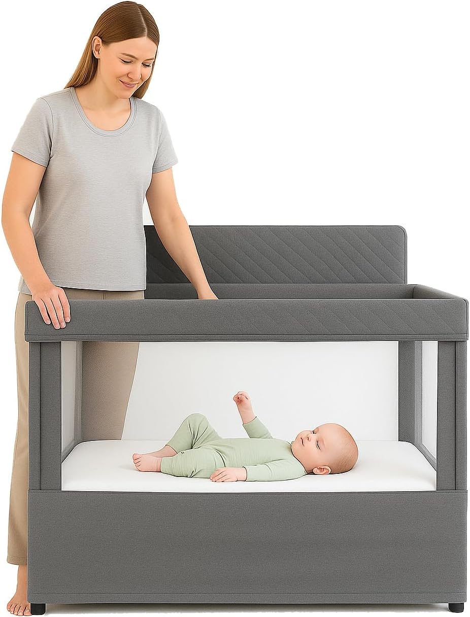 Organic Cotton Crib Mattress Protector - Water Resistant Flat Sheet Liner Pad, Skin Friendly
