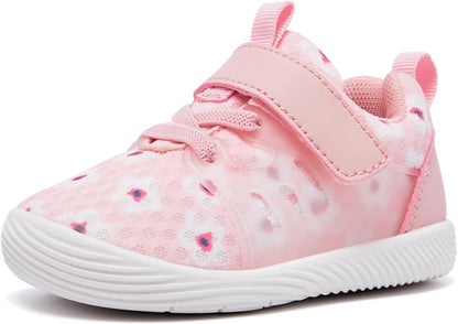 MORENDL Toddler Sneakers Baby Boys & Girls Barefoot Shoes Lightweight Breathable Walking Running Tennis Athletic Sport Shoes