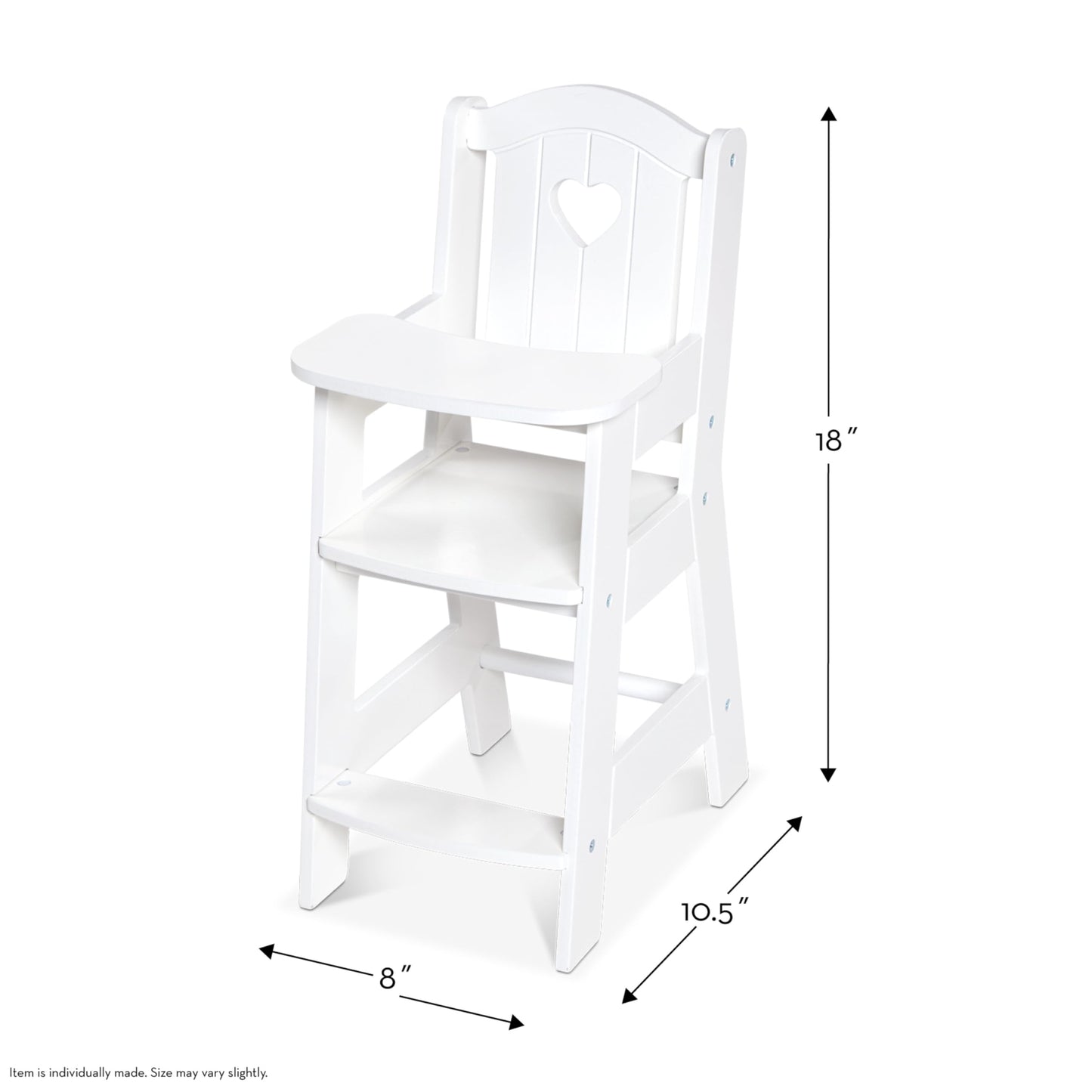 Melissa & Doug Play High Chair Pretend Play High Chair Baby Doll Accessories