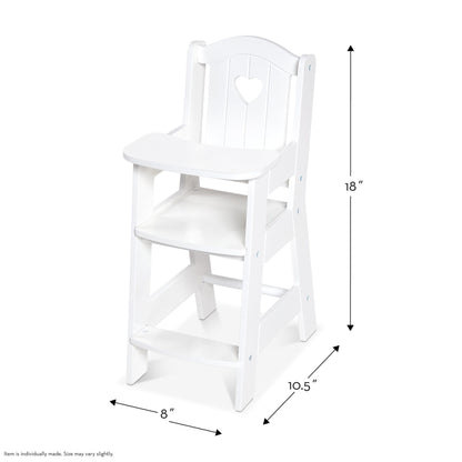 Melissa & Doug Play High Chair Pretend Play High Chair Baby Doll Accessories