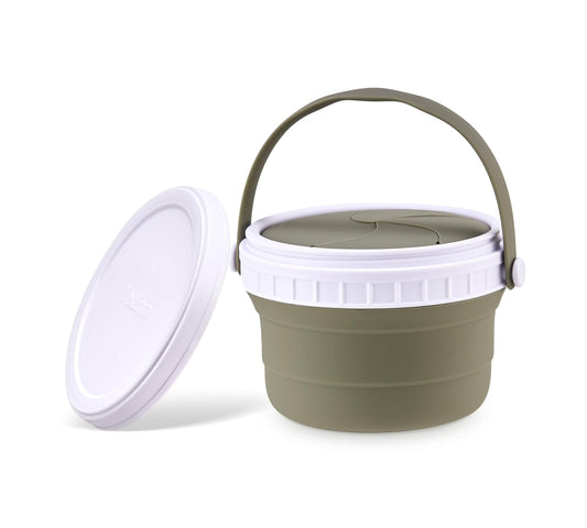 No Spill Silicone Toddler Snack Containers, Detachable Silicone Flap for Filling&Cleaning