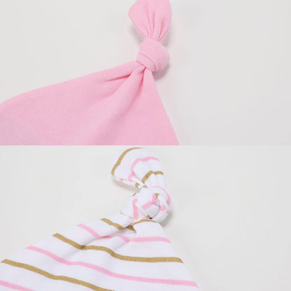 Newborn Baby Boy Girl Caps Mittens Socks Set Cotton Baby Essentials Accessories (Hats+Gloves+Socks)