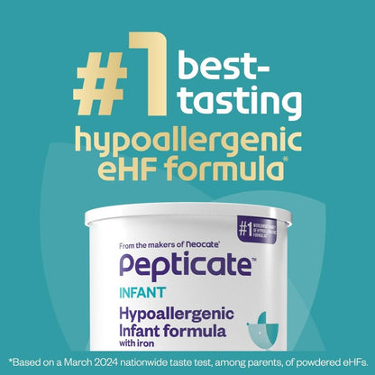 Pepticate Baby Formula, Hypoallergenic Powdered Infant Formula for Cow Milk Allergy, with Omega 3