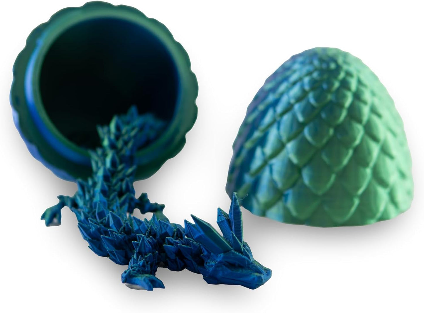 Dragon Egg, Easter Egg with Pet Dragon, 3D Printed Dragon, Crystal Dragon Fidget Toy, Articulated Dragon Eggs Fidget Toy Surprise for Adults