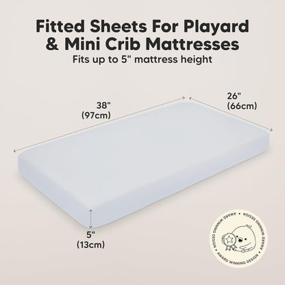KeaBabies 2-Pack Organic Crib Sheets for Boys, Girls - 52x28 Fitted Crib Mattress Sheet Neutral