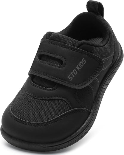 Toddler Wide Toe Box Barefoot Shoes Boys Girls Sneakers Kids Tennis Shoes Preschool Non Slip Lightweight Comfortable First Walking Shoes Running Outdoor Activities