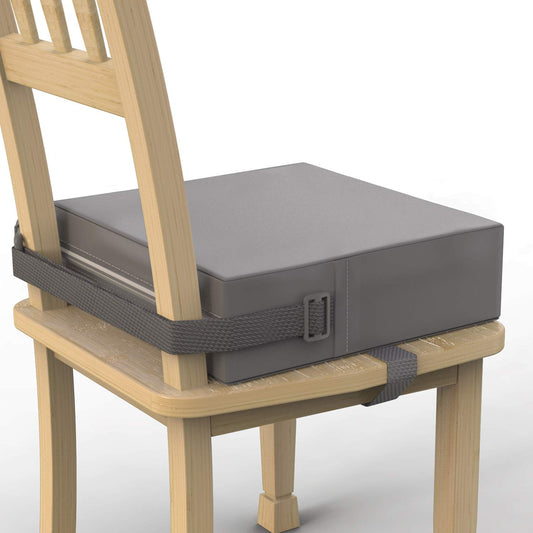 Toddler Booster Seat for Dining Table, PU Washable Double Safe Straps Non-Slip Bottom Booster Seat