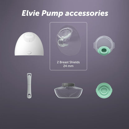Elvie Pump Breast Shield - 24mm | 2 Pack Nipple Shield Flange for Pumping Breast Milk | Breast