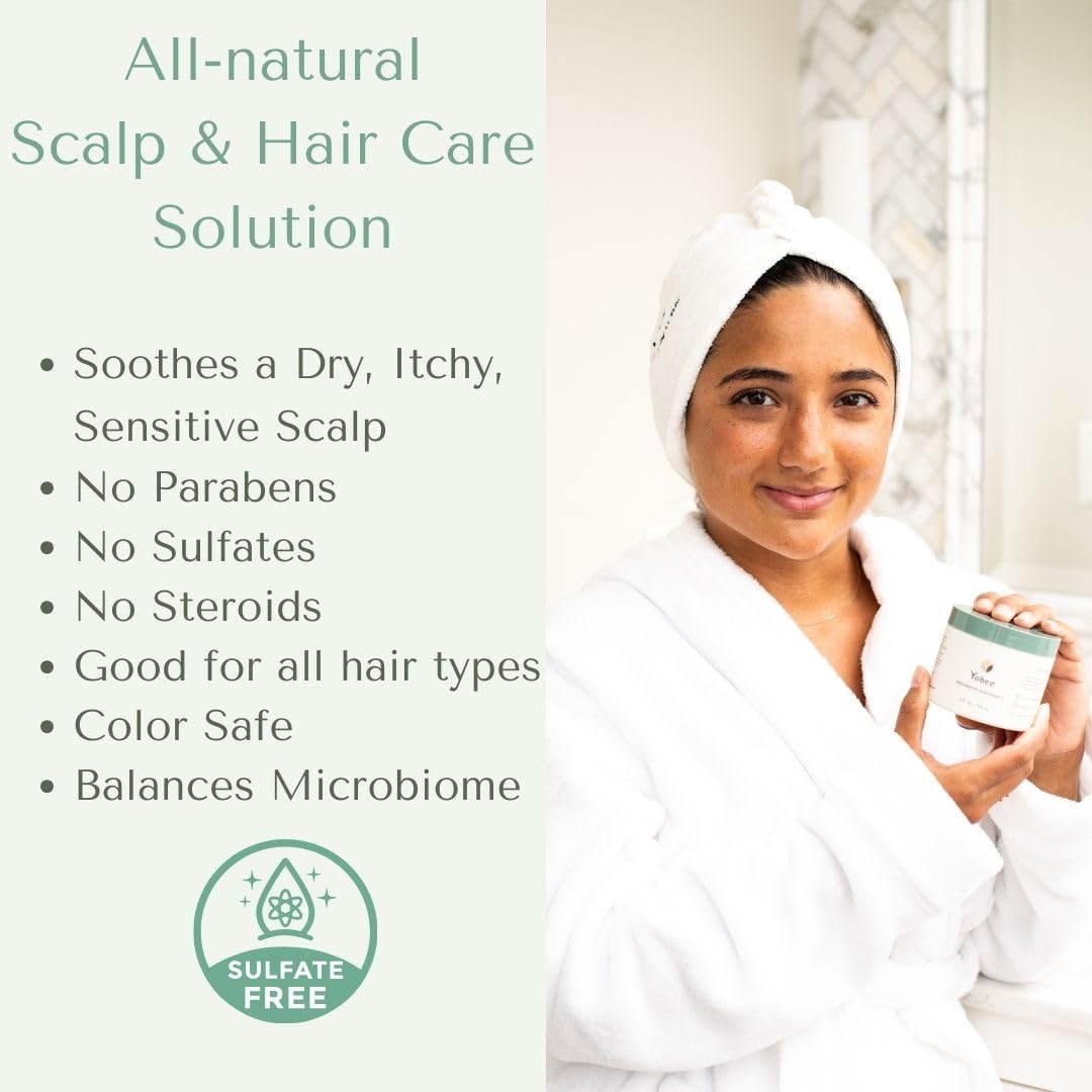 Yobee Restorative Scalp Mask - Dry Scalp Treatment Hair Mask - Probiotic Extracts, Organic Honey