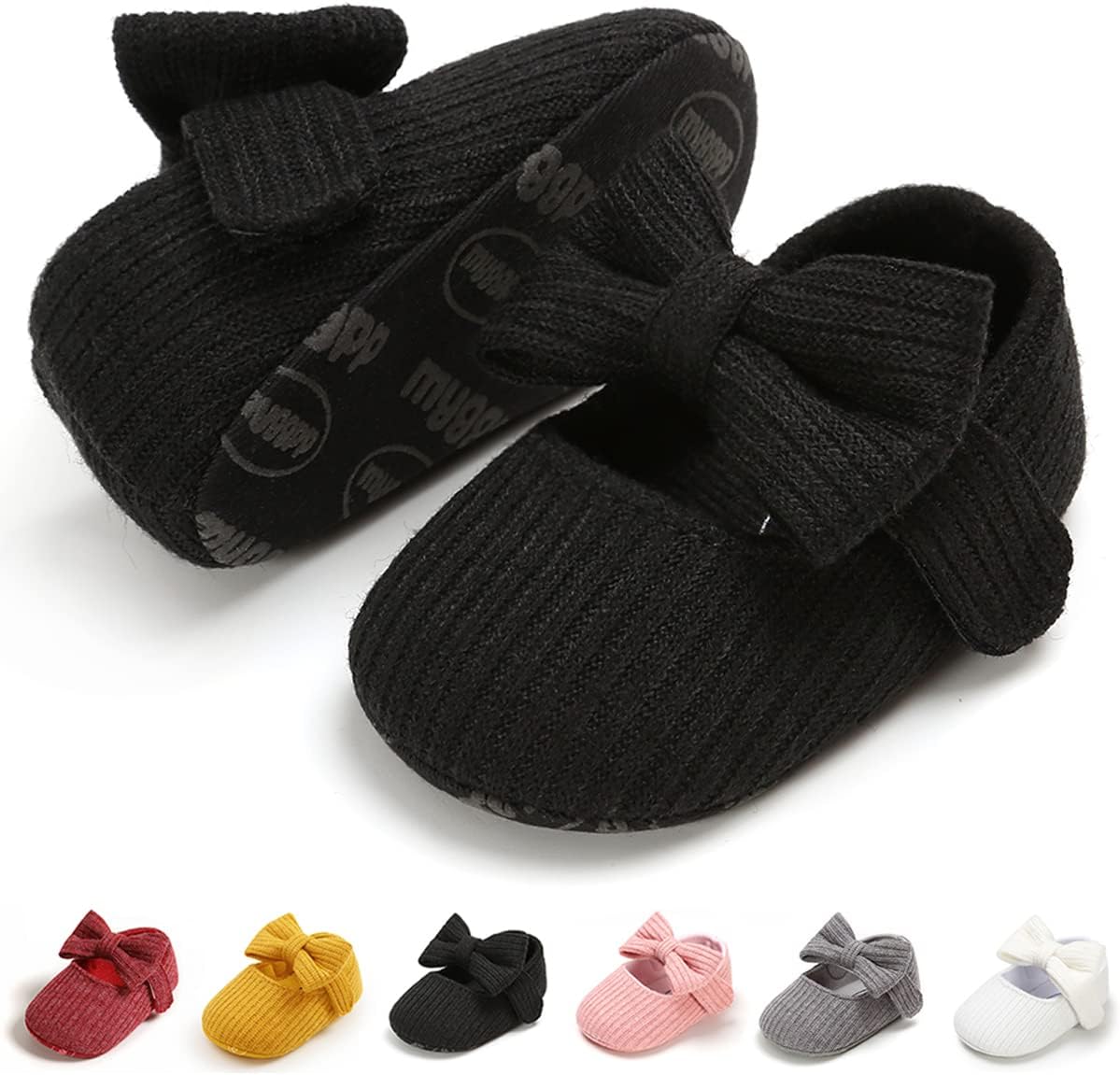 Baby Shoes Mary Jane Flats Non Slip Soft Sole Infant Toddler Sneakers First Walkers Party Christmas Dress Shoes