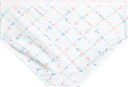 Laura Ashley Girls Underwear - 5 Pack Soft Stretch Breathable Panties for Girls - Lightweight Cotton Panties (Size: 4-12)