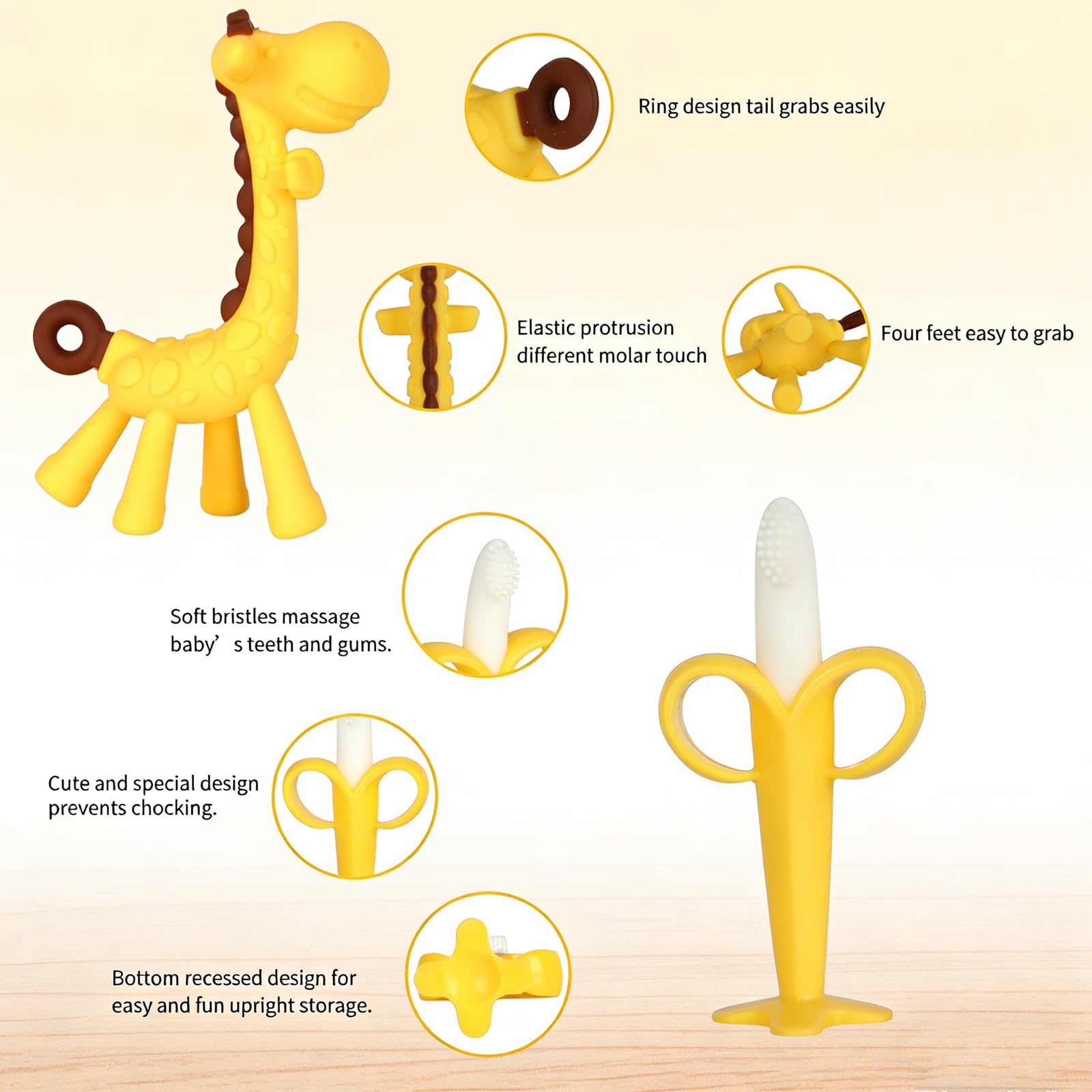 Baby Teething Toys 3-6 Months, Baby Chew Teether Toys