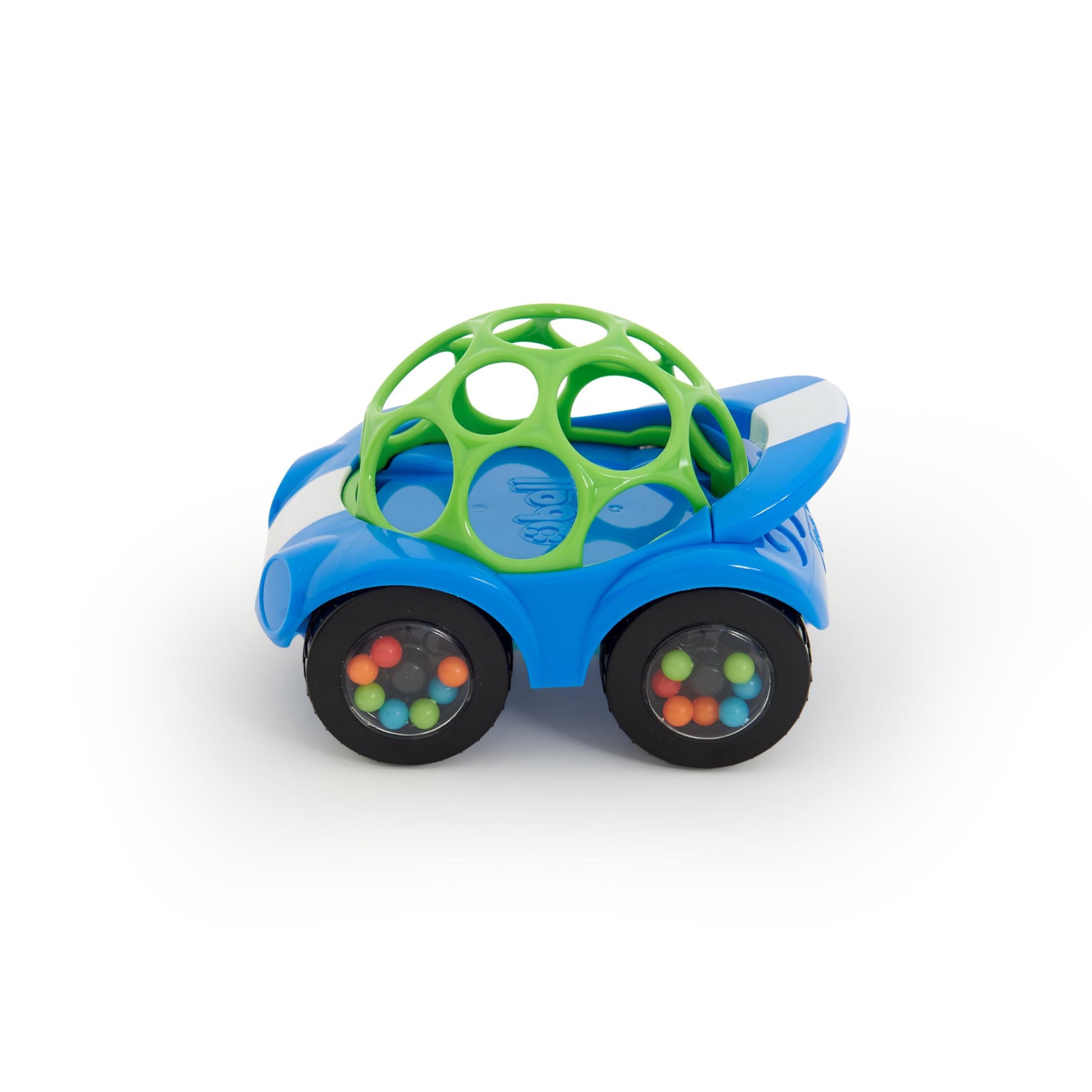 Bright Starts Oball Easy Grasp Rattle & Roll Toy Sports Car BPA-Free Infant Crawling Toy, 1 Pack
