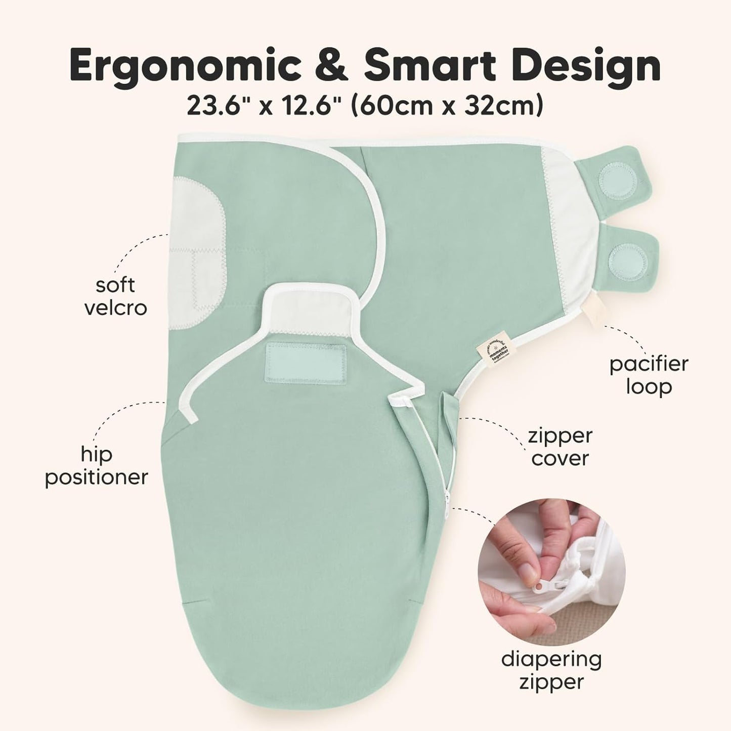 Baby Swaddle Sleep Sacks with Zipper - 3-Pack Swaddles for Newborns 3-6 Months, Infant, Baby Girls