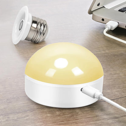 BLUEYE Rechargeable Battery Operated Light Bulb,2Packs,300LM,40W Equivalent,E26 Detachable Charging(E12 available),4 Color Temperature,Remote Control Puck Emergency Lamp,Timer,Dimmer,For Non-Hardwired